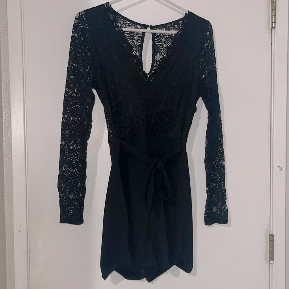 Iris Black fancy short dress